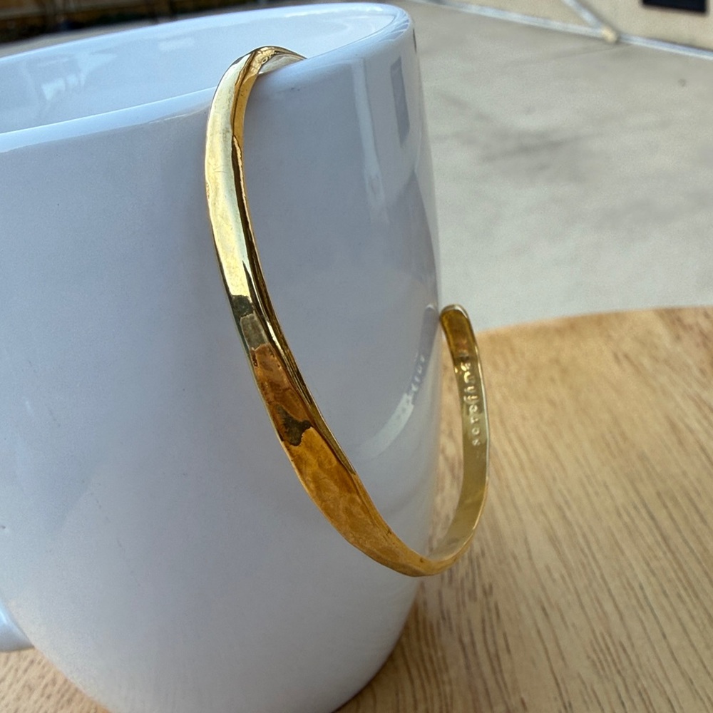 Serefina Gold-Plated Hammered Cuff Bracelet From Anthropologie!!🔥🔥🔥 - Picture 9 of 16